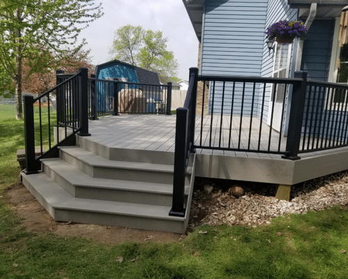 Pressure-Treated Deck with Privacy Screen - Bloomington, MN
